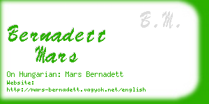 bernadett mars business card